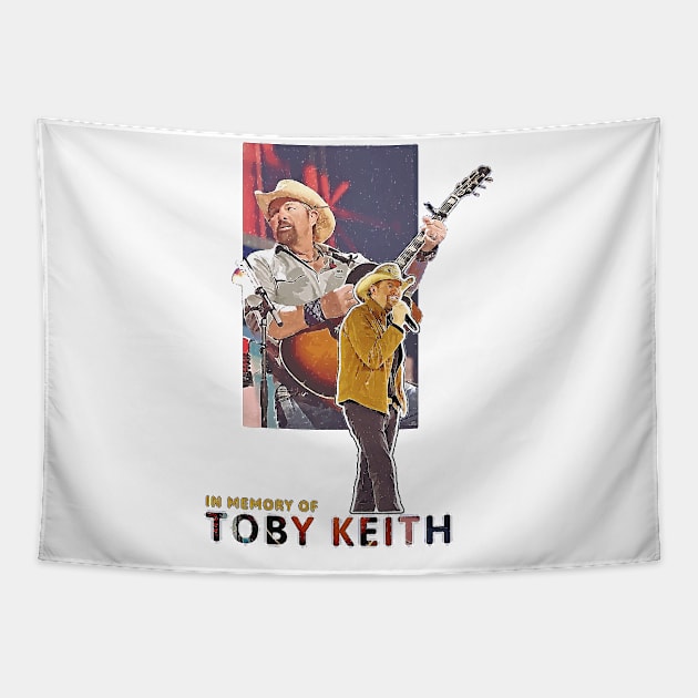 In Memory Of Toby Keith Tapestry by elmejikono