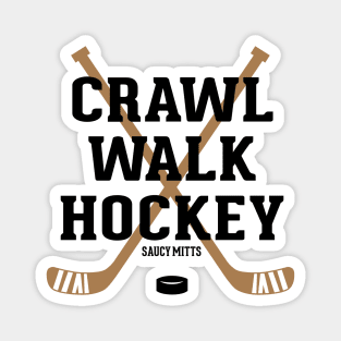 Crawl Walk Hockey Baby Magnet