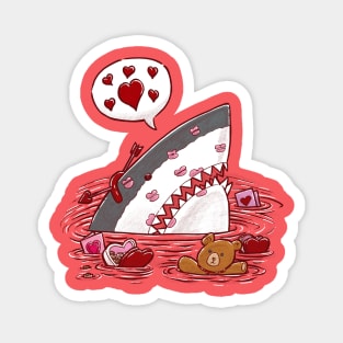 The Valentines Day Shark Magnet