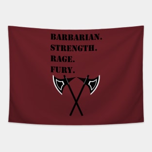 STRENGTH RAGE FURY Barbarian 5E Meme RPG Class Tapestry