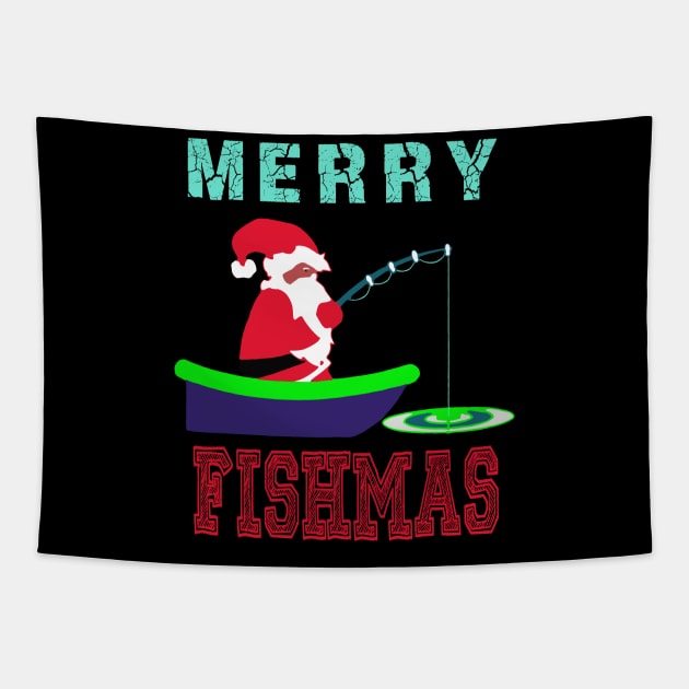 MERRY FISHMAS Tapestry by monami