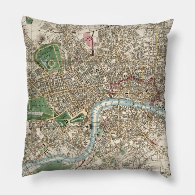 London Underground Map Challenging Pattern Pillow by CONCEPTDVS