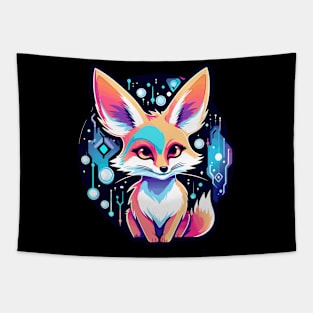 Fennec Fox Illustration Tapestry