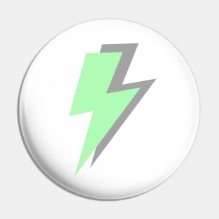 Mint Green and Grey, Lightning Bolts Pin