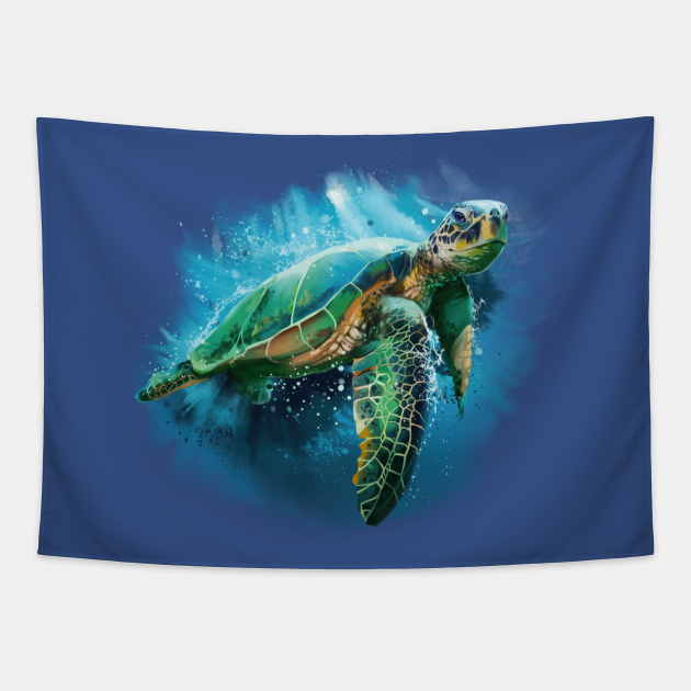 Disover Sea Turtle - Sea Turtle - Tapestry