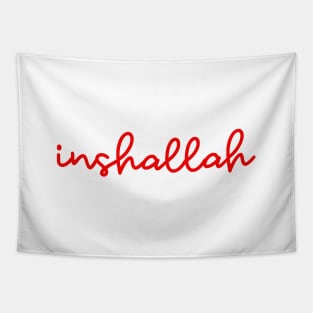 inshallah - supreme red Tapestry