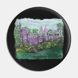 Belvedere Castle in purple, Central Park Pin