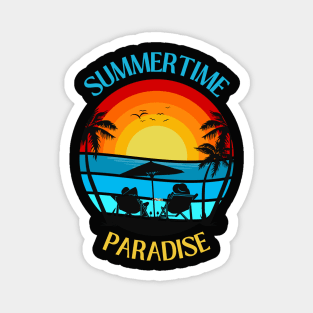 Summer Vibes Hello summer Beach summertime paradise Magnet