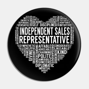 Independent Sales Representative Heart Pin