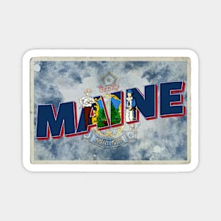 Maine vintage style retro souvenir Magnet