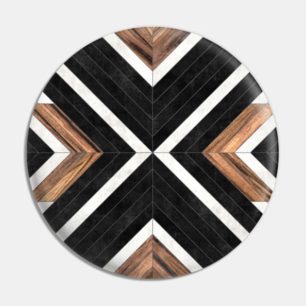 Urban Tribal Pattern No.1 - Concrete and Wood Pin by ZoltanRatko