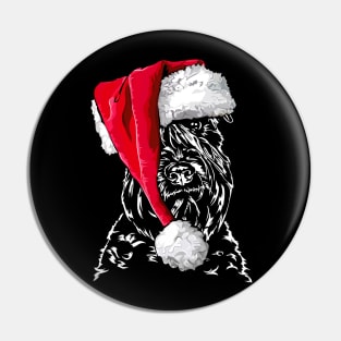 Soft Coated Wheaten Terrier Santa Christmas dog Pin