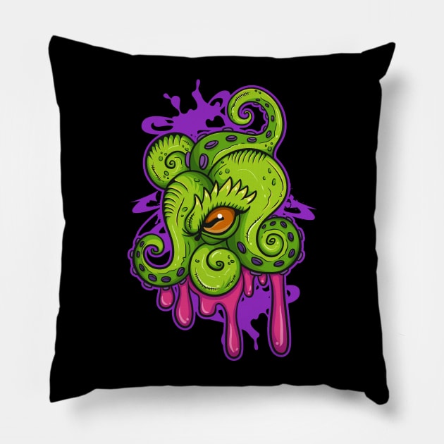 Tentacle'd Pillow by therealfirestarter