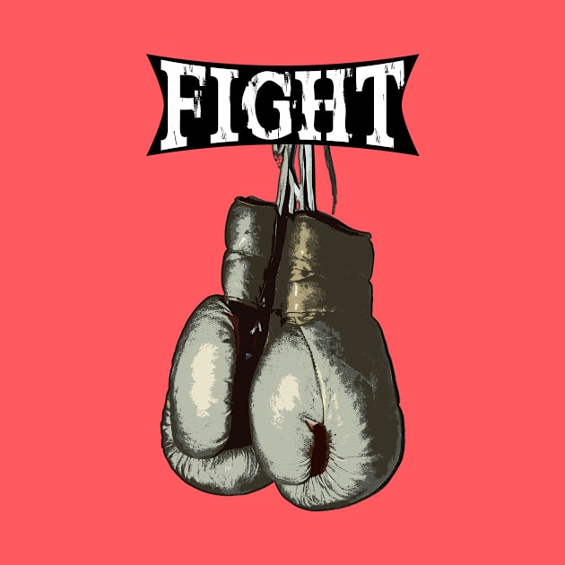 Vintage Boxing Gloves - Fight by media319