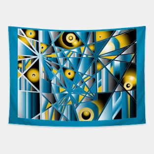 Blue Yellow Flow 1 Tapestry