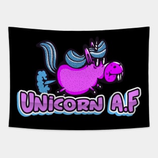 Unicorn AF, Funny Cute, Unicorn Gift, Unicorn Meme Tapestry