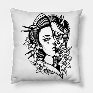 Geisha by Digent.ink Pillow