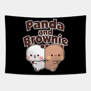 PANDA AND BROWNIE Tapestry