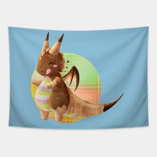 Kawaii Ice Cream Dragon - With Background Tapestry