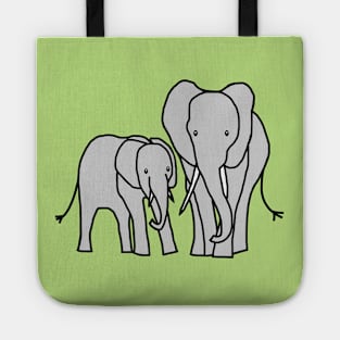 Little Elephant and Big Elephant Tote