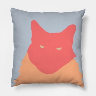 Maine Coon Cat Abstract Peach Fuzz Pantone Color of the Year 2024 Pillow