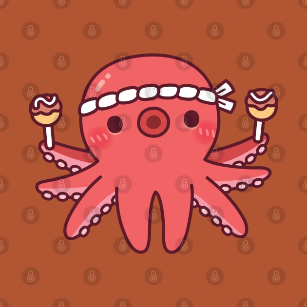 Cute Octopus With Japanese Takoyaki by rustydoodle