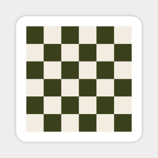Checkered (Dark Olive Green) Magnet