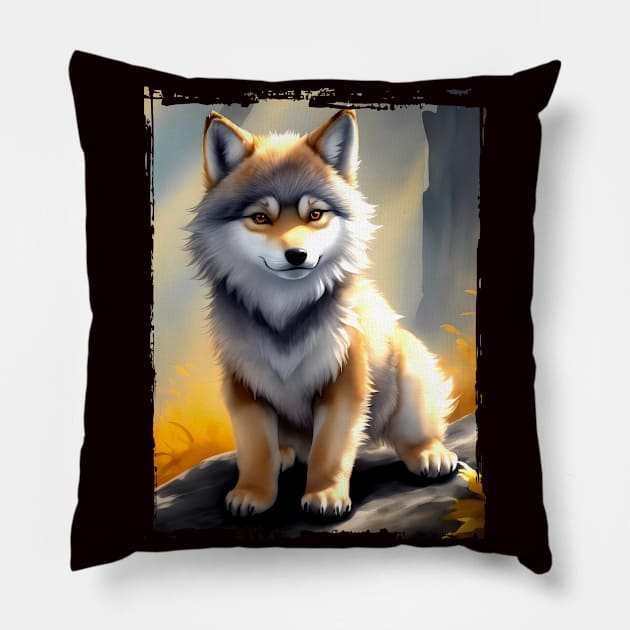 Baby Wolf Pillow by DeVerviers