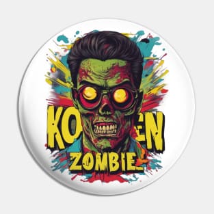 Korean Zombie Concept art vintage Pin