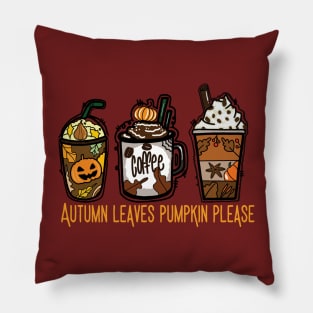 Autumn Leaves Pumpkin Please Pillow