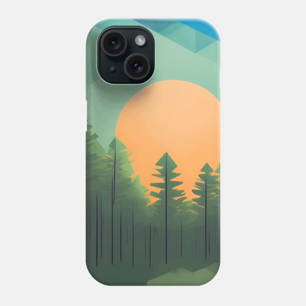 Minimalist landscape Phone Case by Javisolarte