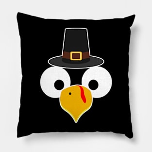 Turkey Face Thanksgiving Halloween Pillow