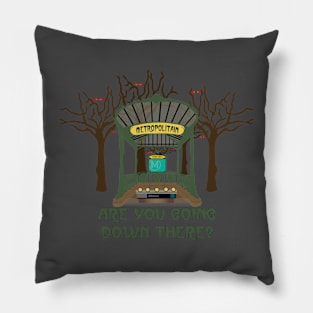 Art Nouveau Horror Paris Metro Pillow