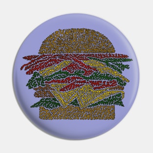 Double Cheese Hamburger Pin