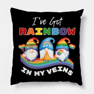 I've Got Rainbow in my Veins | Rainbow Pride LGBTQ+ Pillow