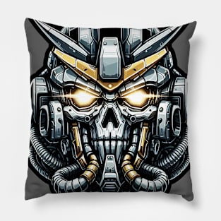 Biomech Skull S01 D83 Pillow