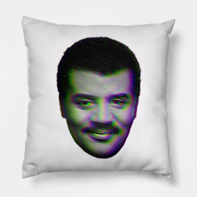 Neil DeGrasse Tyson Glitch Pillow by Bloom Photography