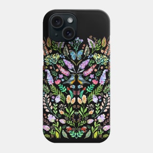 Birds Kissing in a Garden Phone Case