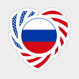 Russian American Multinational Patriot Flag (Heart) Magnet