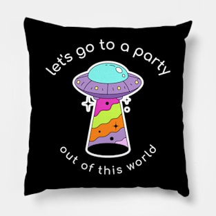 Alien Rave Party Pillow