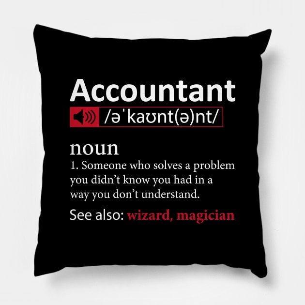 Accountant Definition Pillow by DragonTees