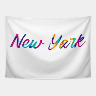 New york colorful rainbow latin Tapestry