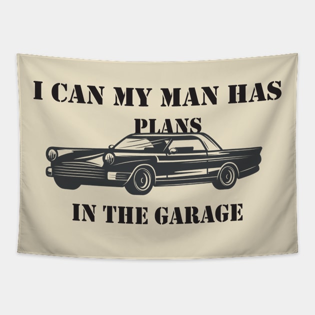 Plans in the garage Tapestry by Mirak-store 