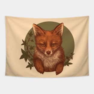 Little fox in the forest Tapestry