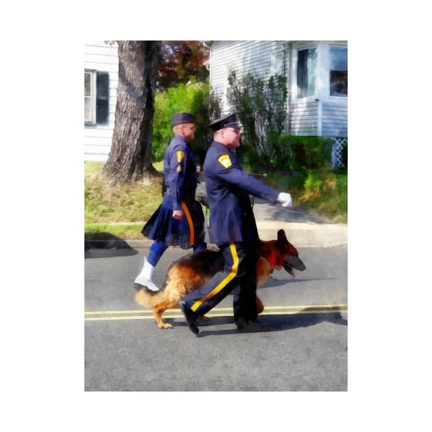 Police - Policemen and Dog in Parade by SusanSavad