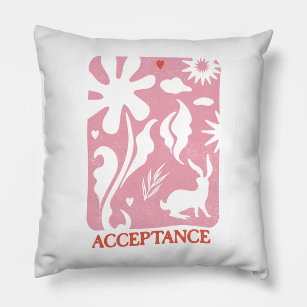 Boho Pink Acceptance Pillow by Annelie