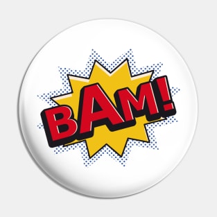 Bam Comic Explosion Pin