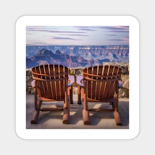 Two Chairs at the Grand Canyon Magnet