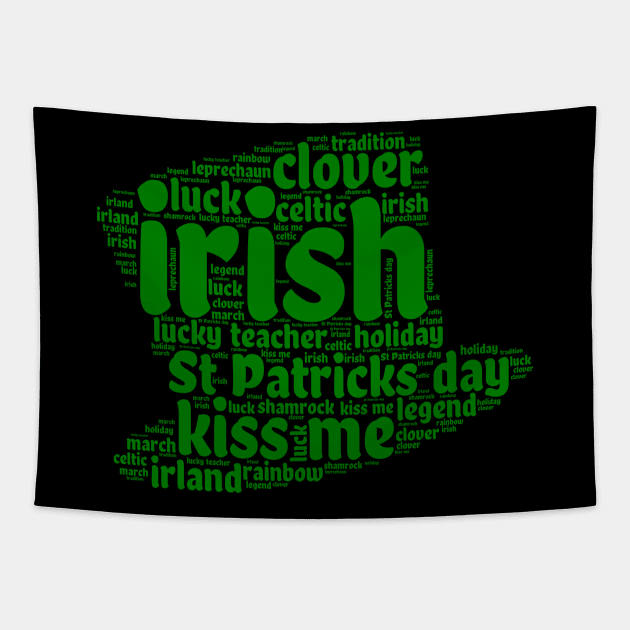 leprechaun st patricks day hat shamrock Tapestry by YuriArt