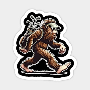 Funny Golf Novelty Sasquatch Bigfoot Golfing Magnet